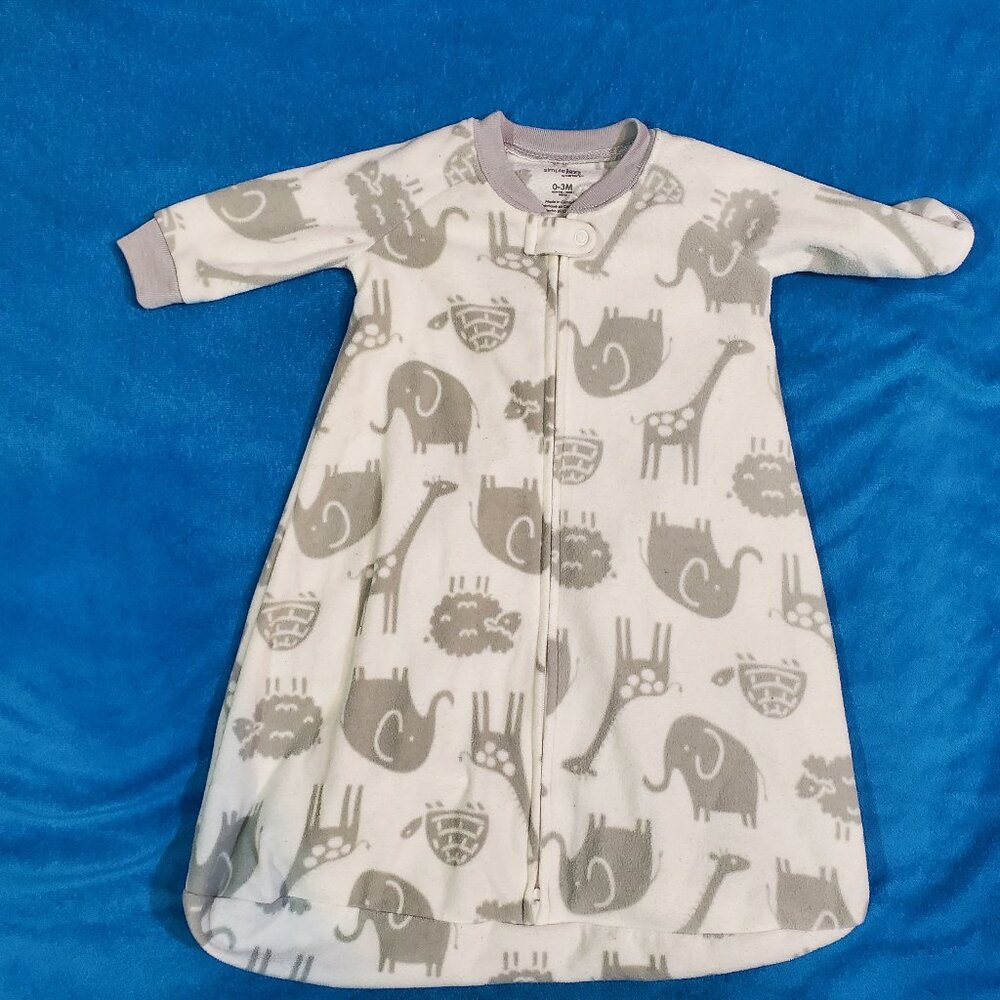 Simple Joys by Carter's Fleece Sleep Sack - 0-3M - Safari Print 🦁🐘